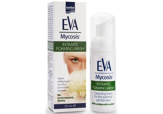 Eva Mycosis Intimate Foaming Wash Αφρός Καθαρισμού Των Έξω Γεννητικών Οργάνων 50ml - Ευαίσθητη Περιοχή στο Dvcare