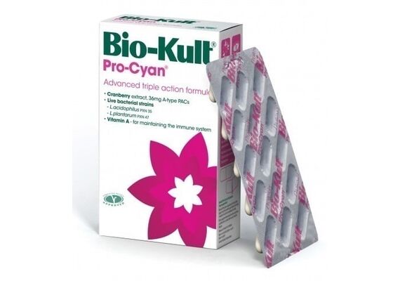 Protexin Bio-Kult Pro-Cyan Συμπληρωμα Διατροφης Με Προηγμενη Φορμουλα Τριπλης Δρασης Για Την Ενισχυση Της Υγειας Του Ουροποιητικου Συστηματος 15 Caps - Ουροποιητικό Σύστημα στο Dvcare