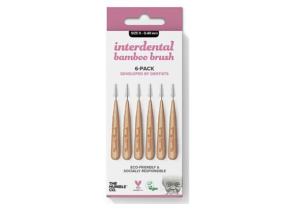 Humble Bamboo Interdental Brush-6-Pack Size 0.04mm Purple - Στοματική Υγιεινή στο Dvcare