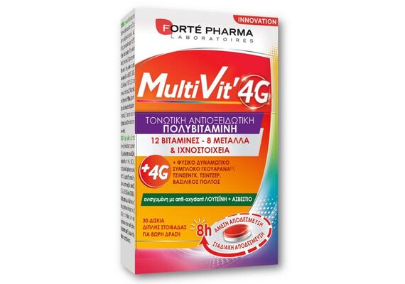 Forte Pharma MultiVit'4G Τονωτική Αντιοξειδωτική Πολυβιταμινη 30'S - Ενέργεια & Τόνωση στο Dvcare