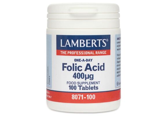 Lamberts Vit Folic Acid 400Mcg 100Tabs - Συμπληρώματα Διατροφής στο Dvcare