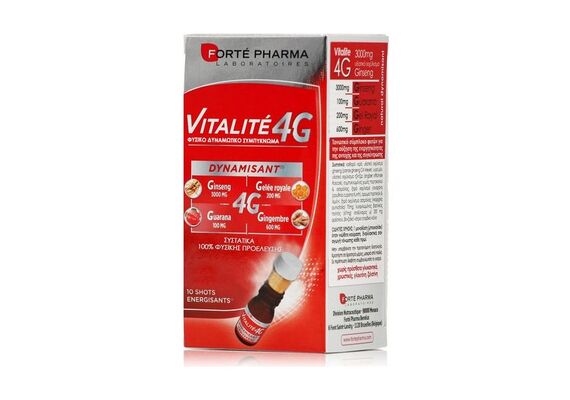 Forte Pharma Vitalite 4G Dynamisant 10 Shots Energisants - Ενέργεια & Τόνωση στο Dvcare