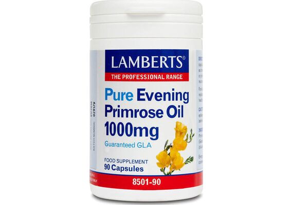 Lamberts Pure Evening Primrose Oil 1000mg Guaranteed GLA 90 Caps - Συμπληρώματα στο Dvcare