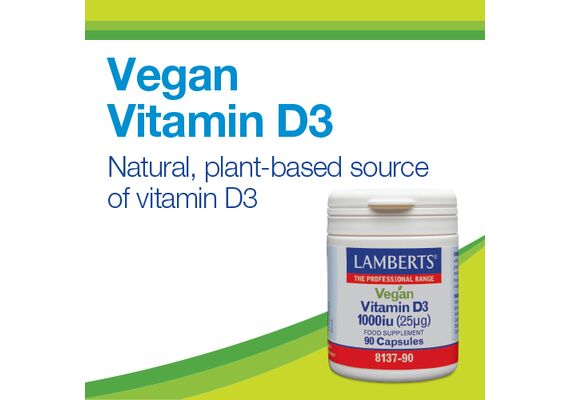 Lamberts Vegan Vitamin D3 1000iu 60 caps - Βιταμίνη D στο Dvcare