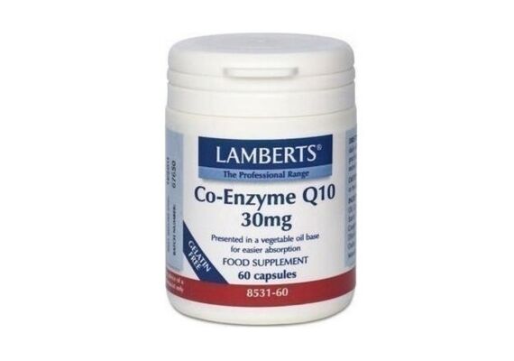 Lamberts Sup Co-Enzyme Q10 30Mg 60Caps - Συμπληρώματα Διατροφής στο Dvcare