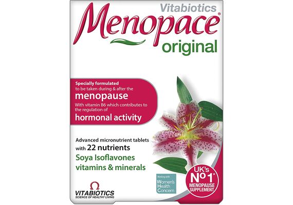 Vitabiotics Menopace Original  Ειδικό Συμπλήρωμα Για Την Εμμηνόπαυση 30 caps - Ορμονική Ισορροπία στο Dvcare