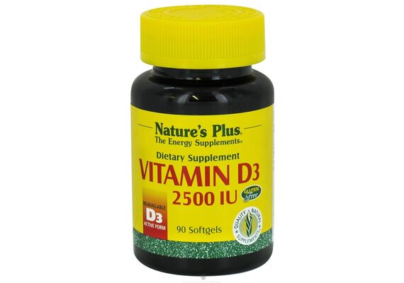 Natures Plus Vitamin D3 2500 IU 90caps - Βιταμίνη D στο Dvcare