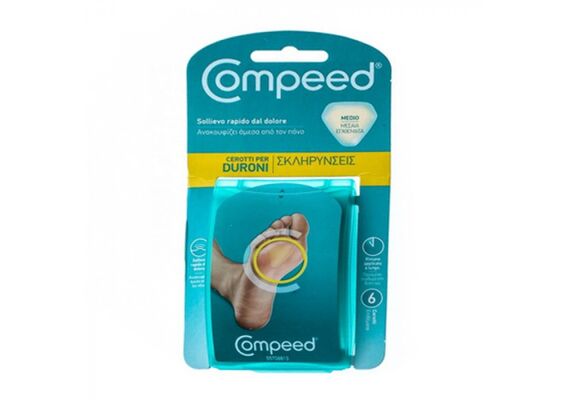 Compeed Μεσαία Επιθέματα Για Σκληρύνσεις 6 Τεμάχια - Περιποίηση Ποδιών στο Dvcare