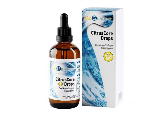 Viogenesis CitrusCore Drops Εκχύλισμα Σπορων Γκρέιπφρουτ 100ml - Ενίσχυση Ανοσοποιητικού στο Dvcare