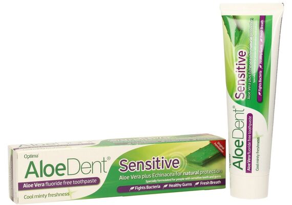 Optima AloeDent Aloe Vera Fluoride Free ToothPaste Sensitive 100ml - Οδοντόκρεμες  στο Dvcare