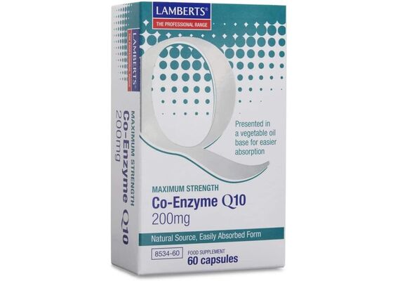 Lamberts Maximum Strenghth Co-Enzyme Q10 200mg 60 Caps - Ενέργεια & Τόνωση στο Dvcare
