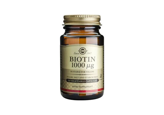 Solgar Biotin 1000μg 50 Vegetable Caps - Βιταμίνη B στο Dvcare