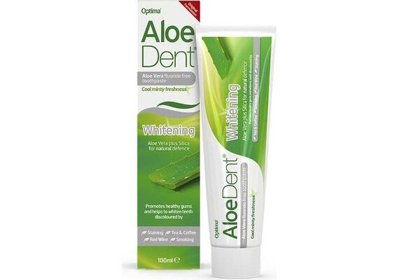 Optima AloeDent Aloe Vera Fluoride Free ToothPaste Whitening 100 ml - Οδοντόκρεμες  στο Dvcare