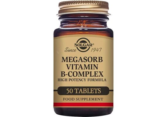 Solgar Megasorb Vitamin B-Complex 50 Tabs - Βιταμίνη B στο Dvcare