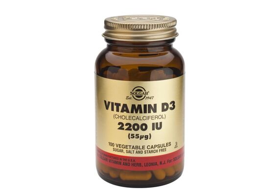Solgar Vitamin D3 2200IU (55μg) 100Vegicaps - Βιταμίνη D στο Dvcare