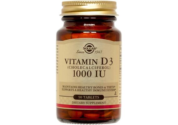 Solgar Vitamin D3 1000IU 90tabs - Βιταμίνη D στο Dvcare