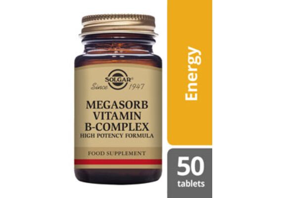 Solgar Megasorb Vitamin B-Complex 50 Tabs - Βιταμίνη B στο Dvcare