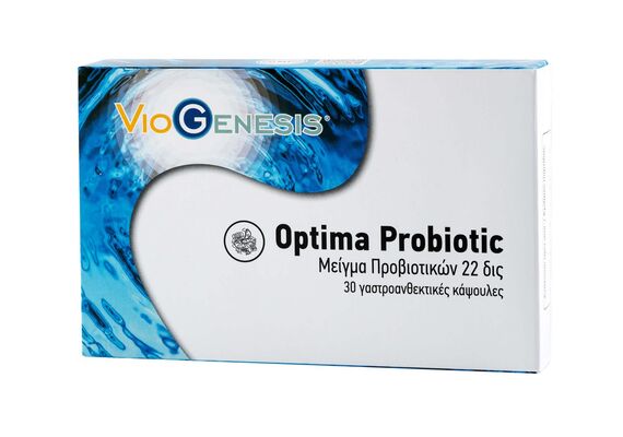Viogenesis Optima Probiotic Μειγμα Προβιοτικων 22 Δις 30 Γαστροανθεκτικες Καψουλες - Προβιοτικά  στο Dvcare