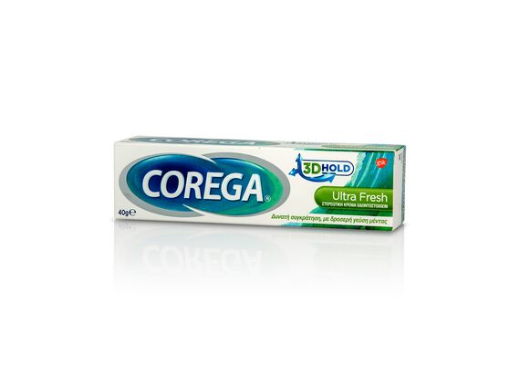 Corega 3DHOLD Ultra Fresh Στερεωτική κρεμα Οδοντοστοιχιών 40gr - Στοματική Υγιεινή στο Dvcare