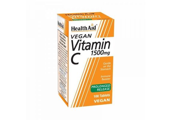 Health Aid Vegan Vitamin C 1500 mg 100 Tabs - Βιταμίνη C στο Dvcare