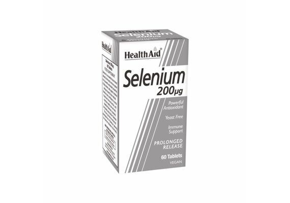Health Aid Selenium 200μg  Vegan 60 Tabs - Βιταμίνες & Μέταλλα στο Dvcare