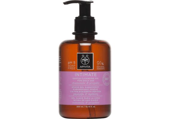 Apivita Intimate Daily Απαλό Gel καθαρισμού με Χαμομήλι και Πρόπολη για την Ευαίσθητη Περιοχή για Καθημερινή Χρήση 300ml - Ευαίσθητη Περιοχή στο Dvcare