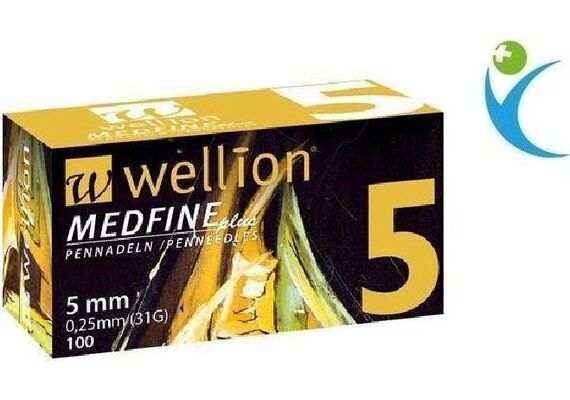 Wellion Medfine Βελόνες 31g 5mm (100tm) - Βελόνες-Ταινίες Μέτρησης Σακχάρου στο Dvcare