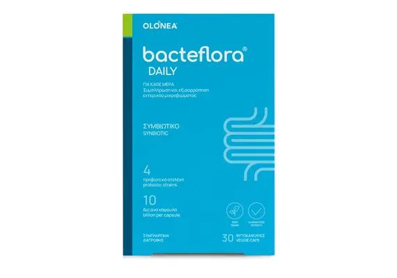 Olonea BacteFlora Daily Συνδυασμός Προβιοτικών και Πρεβιοτικού για την Υγεία & την Ομαλή Λειτουργία του Εντέρου 30caps - Προβιοτικά  στο Dvcare