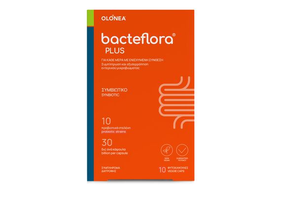 Olonea BacteFlora Plus Συμβιωτικό με προβιοτικά & πρεβιοτικό με ενισχυμένη σύνθεση για την καθημερινή συμπλήρωση του εντερικού μικροβιώματος 10caps - Συμπληρώματα στο Dvcare