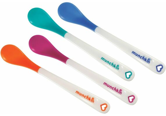 Munchkin Βρεφικό Σετ με Κουτάλια με Ένδειξη Θερμοκρασίας από Πλαστικό για 3+ μηνών 4τμχ - Βρεφικά είδη στο Dvcare