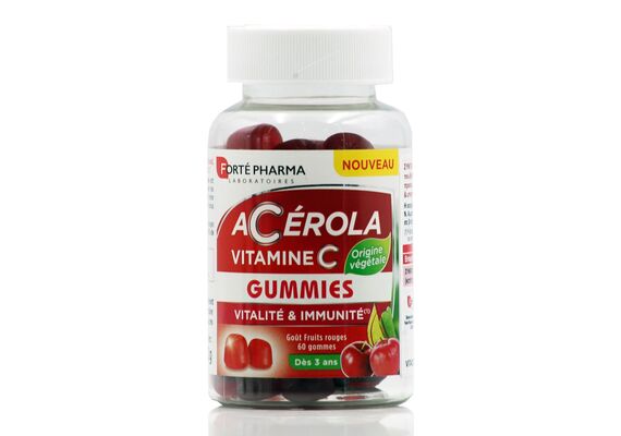 Forte Pharma Acerola Βιταμίνη για Ανοσοποιητικό 60 ζελεδάκια - Βιταμίνες & Μέταλλα στο Dvcare