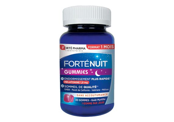 Forte Pharma Forte Nuit Συμπλήρωμα για τον Ύπνο 30 ζελεδάκια Blueberry - Εναλλακτικές θεραπείες στο Dvcare