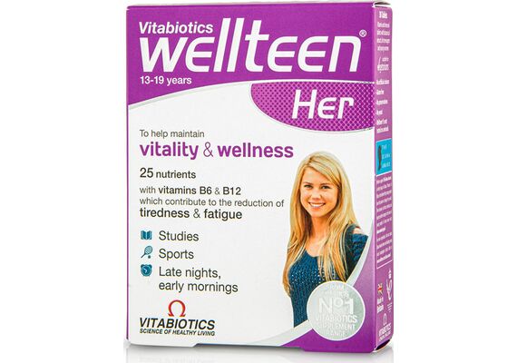 Vitabiotics Wellteen Her Πολυβιταμινούχο Συμπλήρωμα Διατροφής για Έφηβες 13-19 ετών 30tabs - Συμπληρώματα στο Dvcare