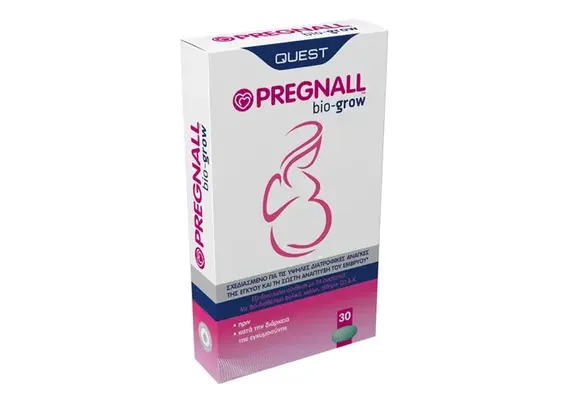 Quest Pregnall Bio-Grow  30 Tabs - Εγκυμοσύνη & Γαλουχία στο Dvcare