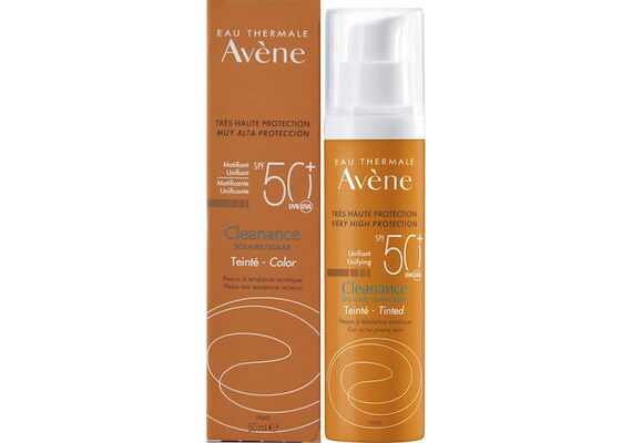 Avene Cleanance Tinted Αδιάβροχο Αντηλιακό Προσώπου SPF50 με Χρώμα 50ml - Αντηλιακή Προστασία στο Dvcare