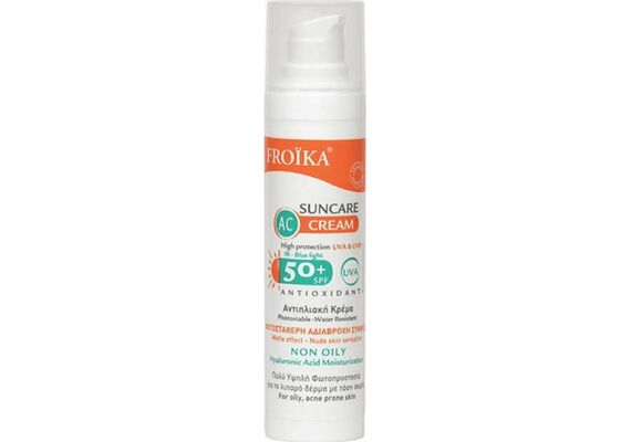 Froika AC Cream Αδιάβροχη Αντηλιακή Κρέμα Προσώπου SPF50 40ml - Αντηλιακή Προστασία στο Dvcare