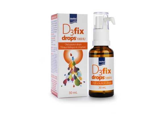 Intermed D3 Fix Drops Βιταμίνη για Ανοσοποιητικό 1000iu 30ml - Συμπληρώματα στο Dvcare