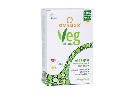 Omegor Veg Συμπλήρωμα Διατροφής με Ωμέγα 3 DHA & EPA Κατάλληλο για Vegans 60 κάψουλες - Συμπληρώματα στο Dvcare