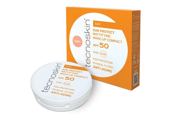 Tecnoskin Sun Protect Mattifying Make - up Compact LIGHT 10g - Πρόσωπο στο Dvcare