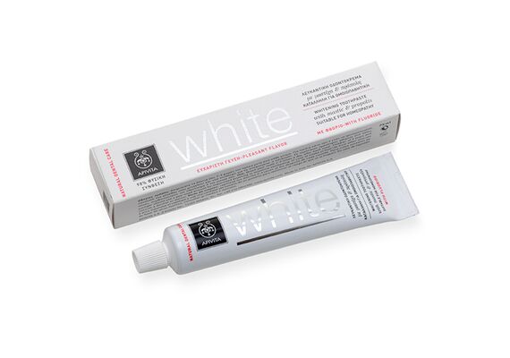 Apivita Οδοντόκρεμα white με Μαστίχα & Πρόπολη 75ml - Οδοντόκρεμες  στο Dvcare
