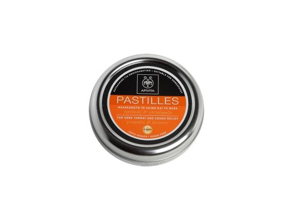 Apivita Pastilles Παστίλιες για τον πονεμένο λαιμό και το βήχα με Γλυκόριζα & Πρόπολη 45g - Πονόλαιμος στο Dvcare