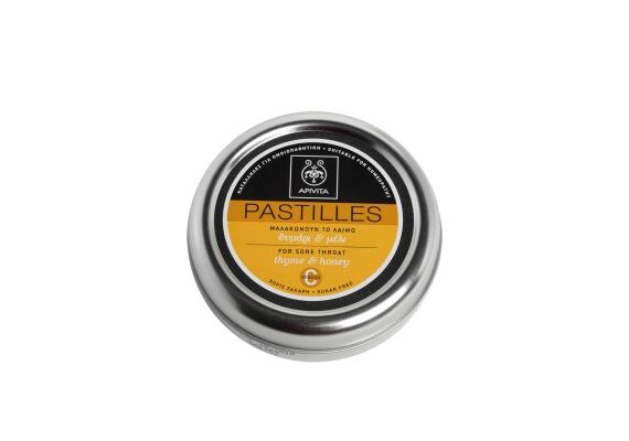 Apivita Pastilles Παστίλιες για τον πονεμένο λαιμό με Μέλι & Θυμάρι 45g - Πονόλαιμος στο Dvcare