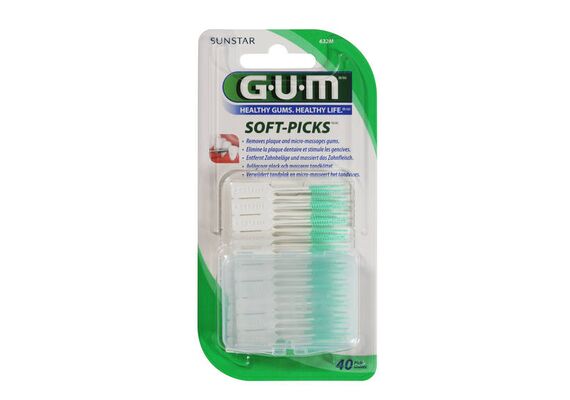 GUM - Soft-Picks Μεσοδόντια Βουρτσάκια 40τμχ - Περιποίηση Ποδιών στο Dvcare